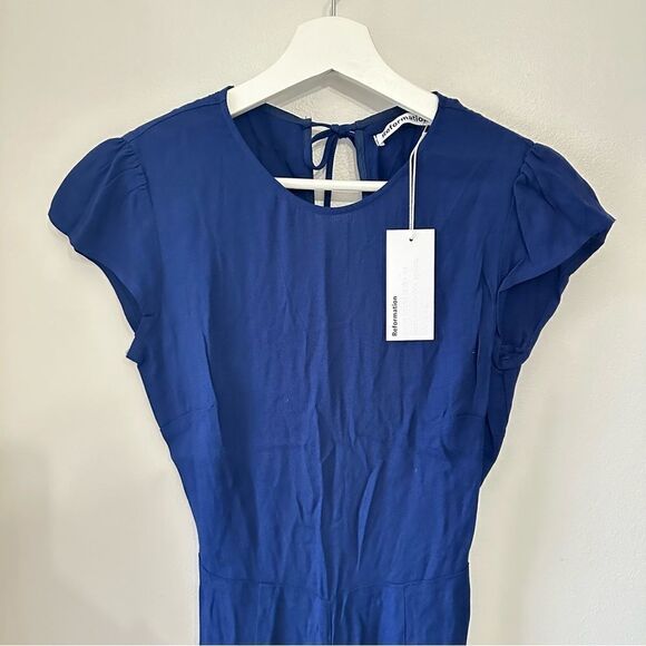 Reformation Mayer Jumpsuit in Danube Blue - Picture 5 of 8